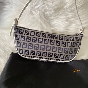 FENDI Cloth Clutch Monogram Purse.